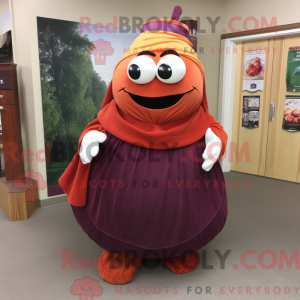 Maroon Pumpkin maskot...