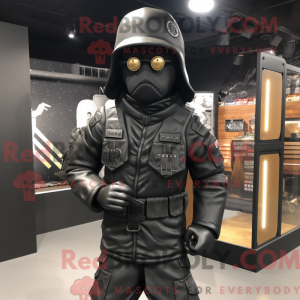 Black Commando mascot...