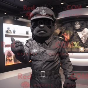 Black Commando mascot...