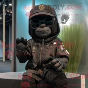 Black Commando mascot...