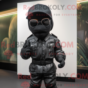 Black Commando mascot...