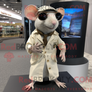 Beige Rat mascottekostuum...