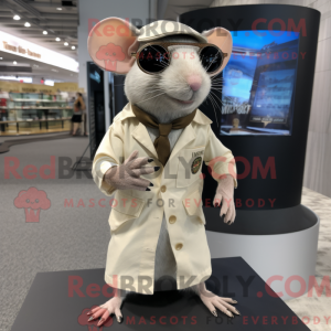 Beige rotte maskot kostume...