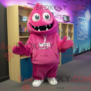 Magenta Cod maskot kostume...