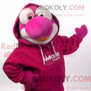 Magenta Cod mascot costume...