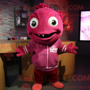 Magenta Cod mascot costume...