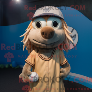 Tan Barracuda mascot...