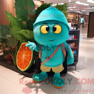 Turkis Mango maskot kostume...