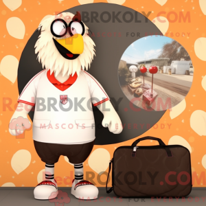 Cream Turkey mascot costume...