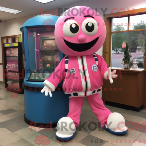 Pink Gumball Machine maskot...