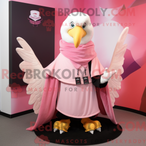 Pink Bald Eagle maskot...
