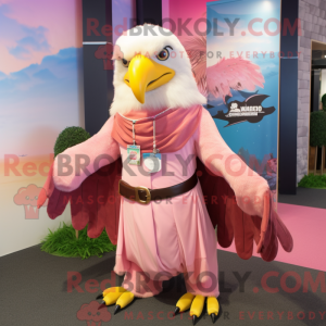 Pink Bald Eagle maskot...