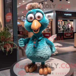 Postava maskota Teal Turkey...