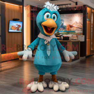 Teal Truthahn Maskottchen...