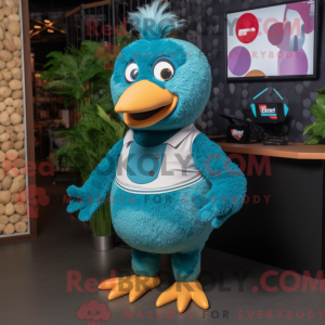 Teal Truthahn Maskottchen...