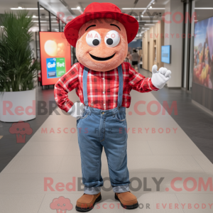 Red Tomato mascot costume...