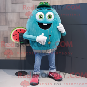 Teal Watermelon mascot...