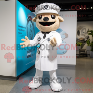 White Doctor mascot costume...