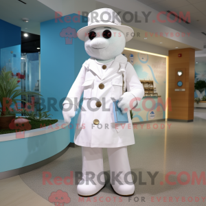 White Doctor mascot costume...