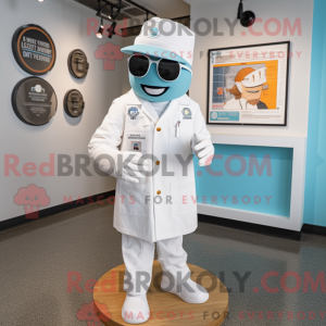 Hvid Doctor maskot kostume...