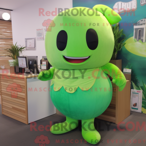 Lime Green Whale mascot...