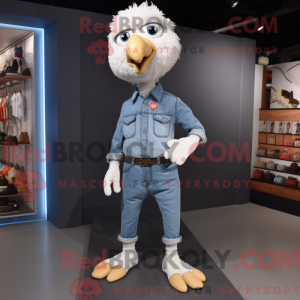White Turkey mascot costume...