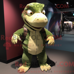 Grøn Tyrannosaurus maskot...