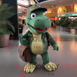 Green Tyrannosaurus mascot...