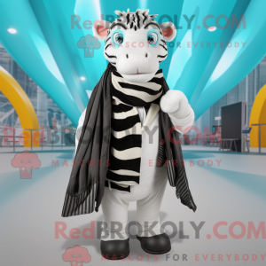 Hvid Zebra maskot kostume...