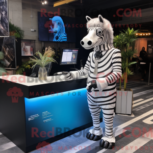 Witte Zebra-mascottekostuum...