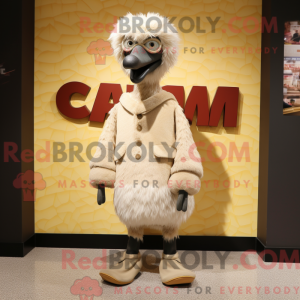 Cream Emu mascot costume...