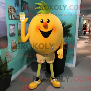 Gul gresskarmaskotkostyme...