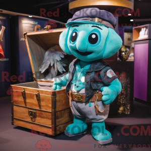 Teal Treasure Chest mascot...