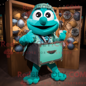 Teal Treasure Chest mascot...