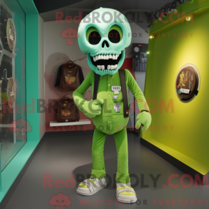 Postava maskota Lime Green...