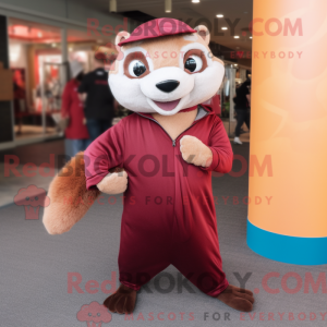 Maroon Ferret mascot...