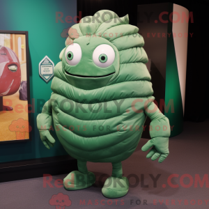 Grøn Trilobite maskot...