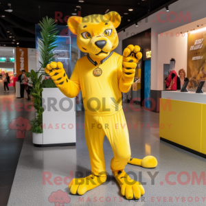 Yellow Panther mascot...