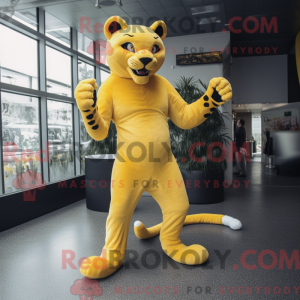 Yellow Panther mascot...