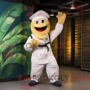 Hvid Baa maskot kostume...