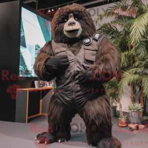 Black Giant Sloth mascot...