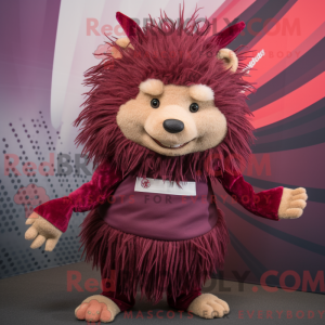 Maroon Piggsvin máscara...