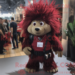 Maroon Porcupine maskot...