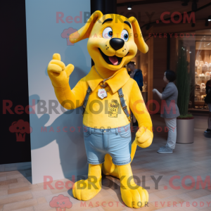 Yellow Dog-maskot drakt...