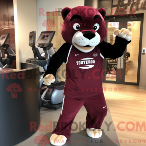 Maroon Panther mascot...