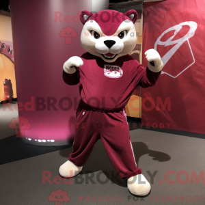Maroon Panther mascot...