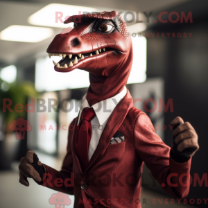 Maroon Coelophysis mascot...