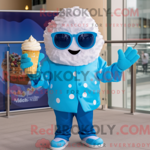 Blue Cupcake mascot costume...