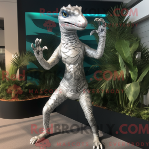 Silver Coelophysis mascot...