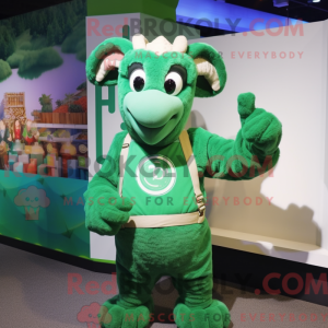 Green Ram maskot kostume...